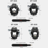 BEXIN DT-03R/S 720 Degree Panorama Heavy Duty Tripod Action Fluid Drag Head with Quick Release Plate, DT-03R/S